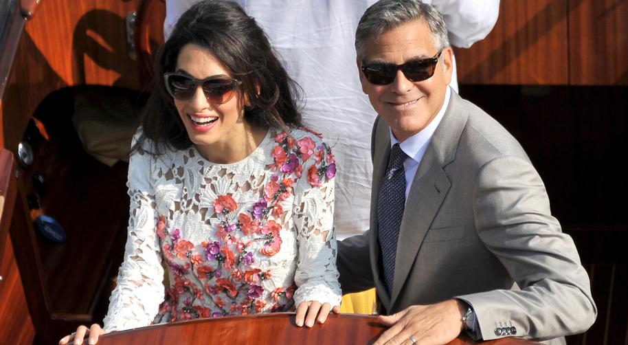 George Clooney y su nueva esposa