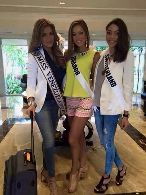 Miss Venezuela, Miss Ecuador y Miss Suiza