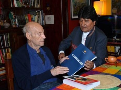 Evo Morales y Galeano