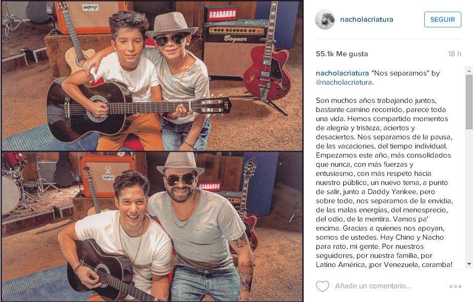 Chino y Nacho Instagram