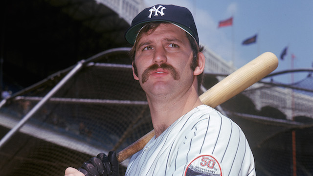 NEW YORK - UNDATED: Thurman Munson #15 of the New York Yankees poses for a portrait circa 1969-79 at Yankee Stadium in the Bronx, New York. (Photo by Louis Requena/MLB Photos via Getty Images)