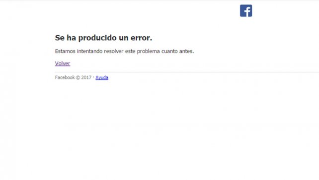 falla de facebook