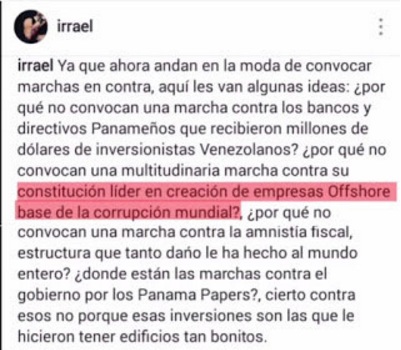 comentario Irrael