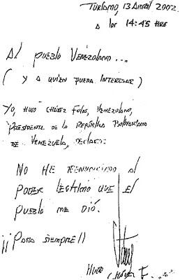 carta de chavez 13 de abril