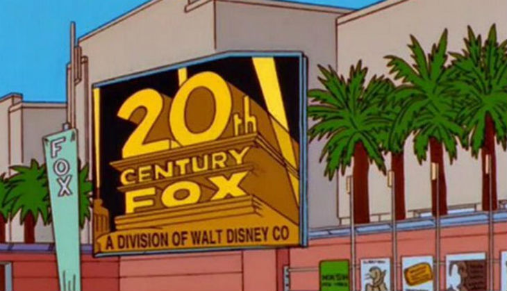 Foto de los Simpsons compra de fox por Disney