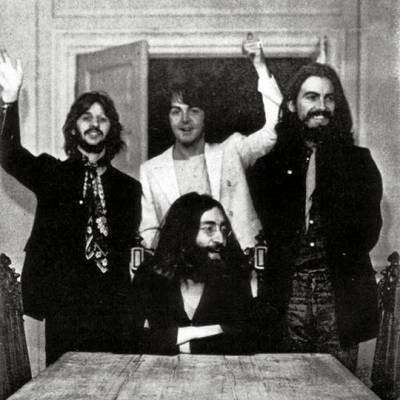 Los cuatro Beatles juntos