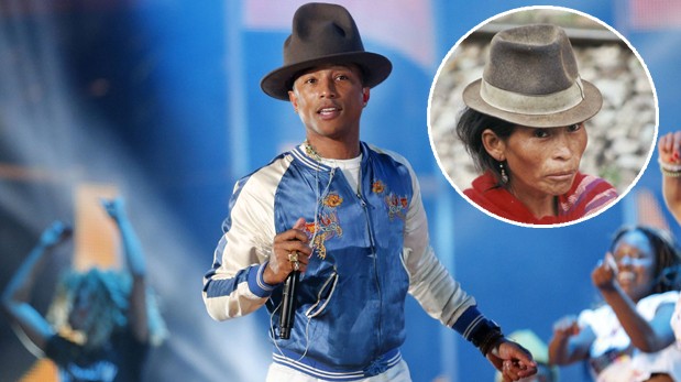 Pharrell luce sombrero peruano