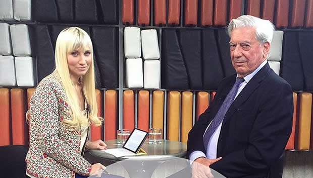 Shirley Varnagy entrevista a escritor Vargas Llosa