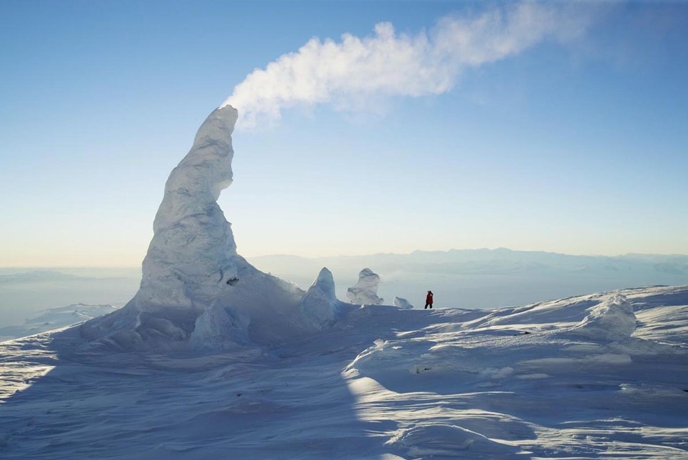 chimeneas de nieve