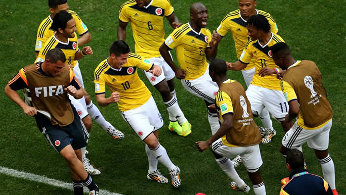 Mundial: Los colombianos bailando