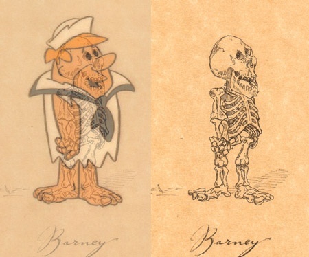 Esqueletos de personajes Animados