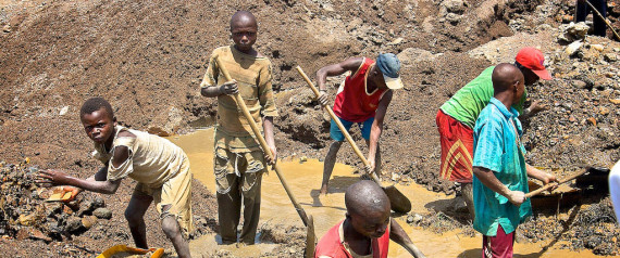 Niños: Trabajadores de minas africanas