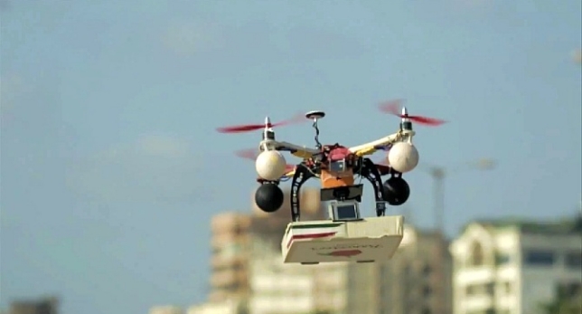 Drones: las pizzas enviadas por esta via