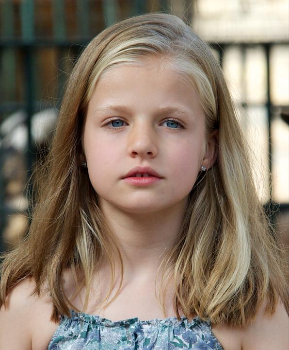 Close up princesa Leonor con 8 años