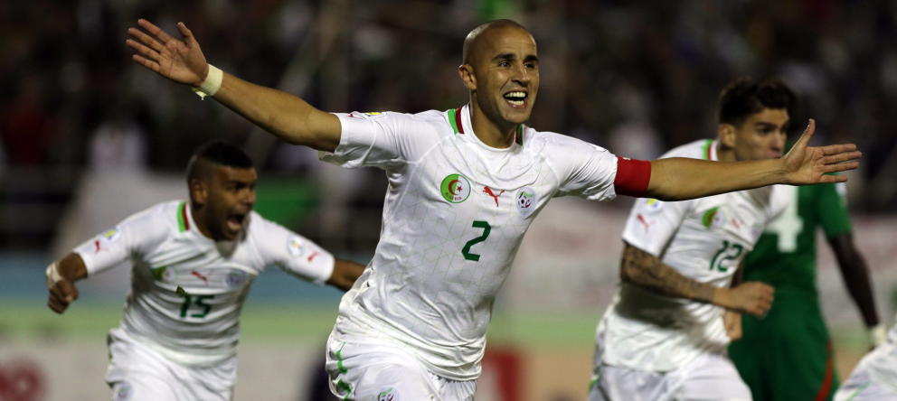 Mundial: Equipo de Argelia celebra en la cancha