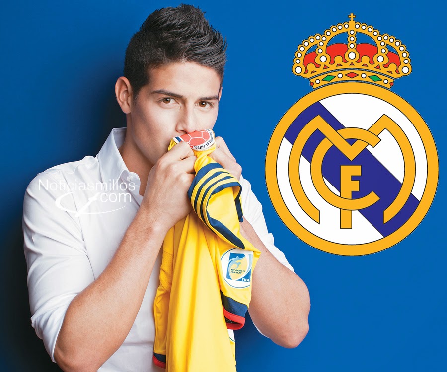 James Rodriguez camiseta Colombia backing Real Madrid