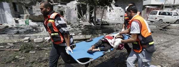 Personal médico en Gaza