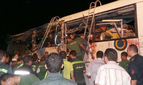 Autobus Egipcio accidentado