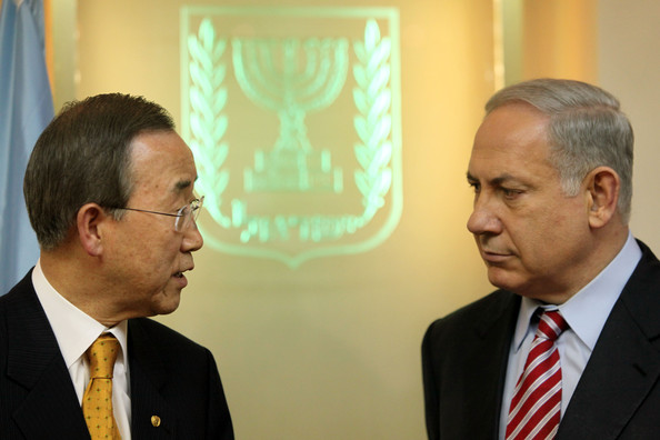 Ban Ki Moon y Netanyahu miándose a la cara