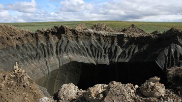 Cráter en Rusia es consecuencia del calentamiento del planeta