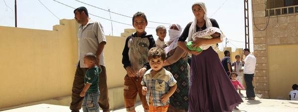 Familia Iraki desplazada