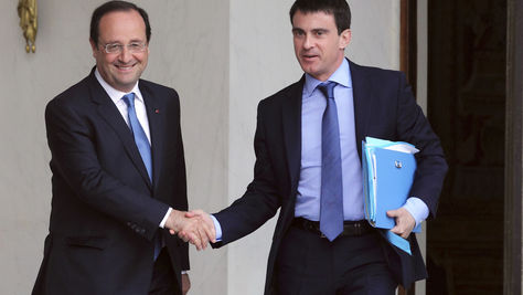 Francoise Hollande y Manuel Valls