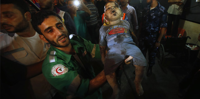 Una bebé fallecida en bombardeo