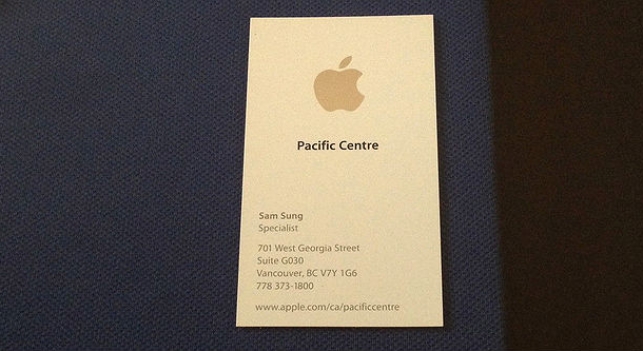 Tarjeta de empleado de Apple