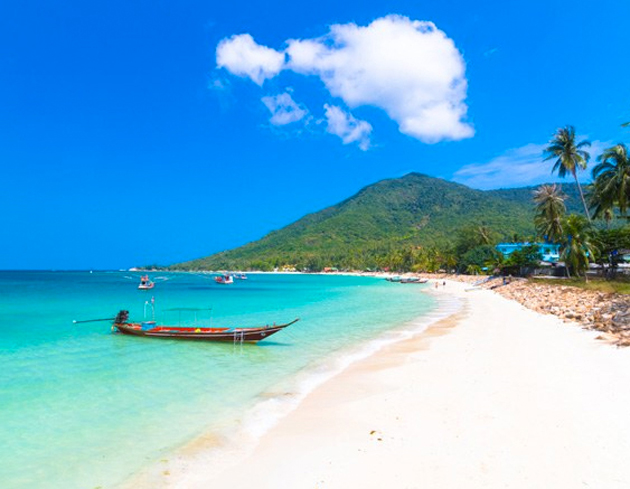 La Fiesta de la Luna llena en la pequeña isla tailandesa de Koh Phangan. 