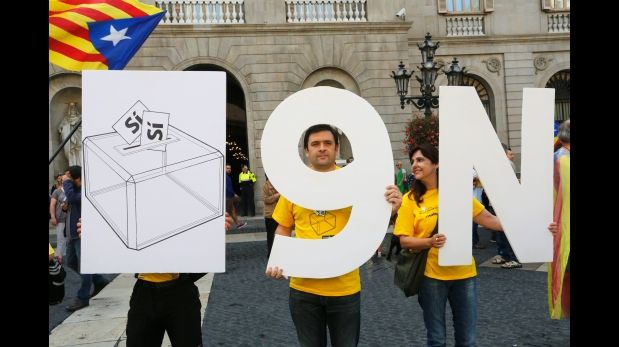 Partidarios de la consulta del 9N en Catalunya