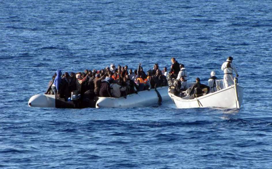 Inmigrantes en costas Libias
