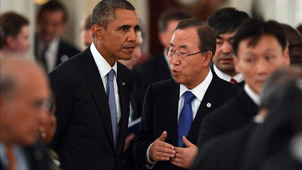 Obama y Ban Ki-Moon en cumbre del clima