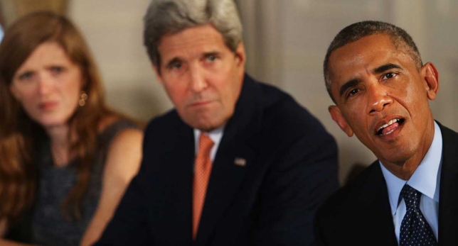 John Kerry y Barak Obama con líders de 5 países árabes