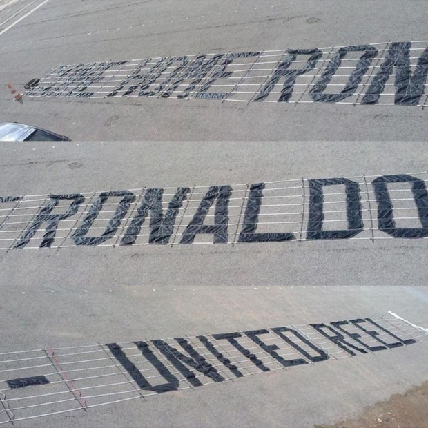 Pancarta para Cristiano Ronaldo