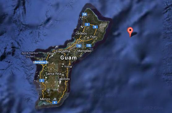 Mapa Isla de Guam Pacífico Occidental