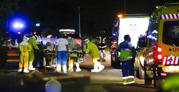 Momento de traslado a Hospital de Madrid casos ébola