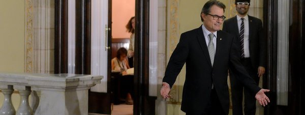 Artur Mas llegando al Parlament