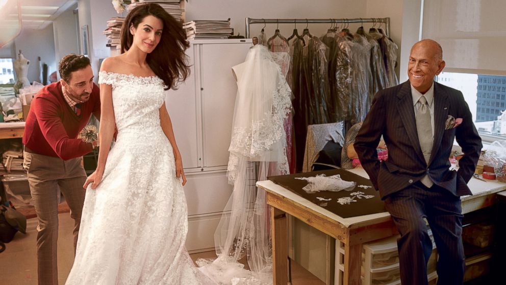 Oscar de la Renta y Amal Clooney