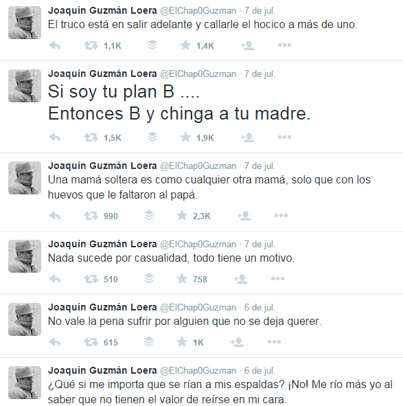 Presunta cuenta en Twitter de “El Chapo” Guzmán amenaza a Peña Nieto