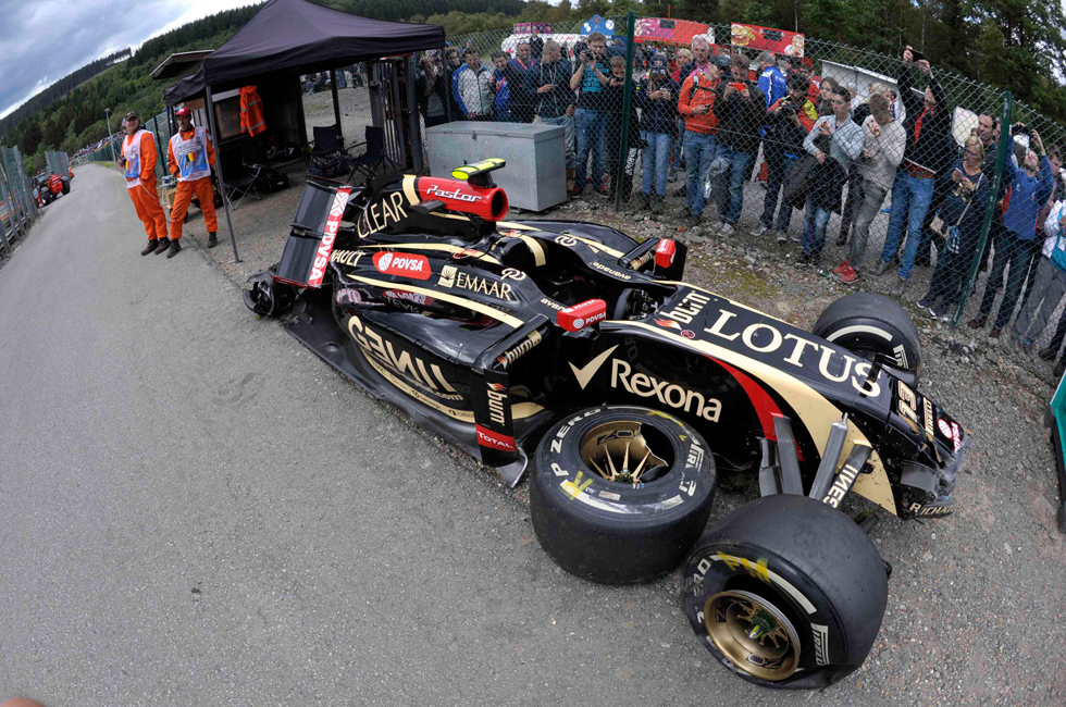Lotus culpa a Maldonado de su retirada en el GP de Bélgica