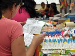 prohibido lista de útiles para inscribir