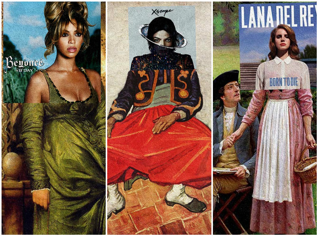 Un artista recrea pinturas famosas con las portadas de los álbumes de  cantantes pop