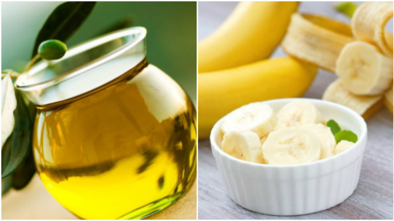 de plátano y aceite para prevenir la aparición de arrugas