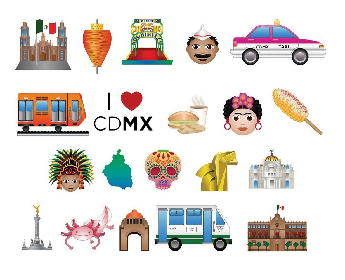 Emojis sobre Ciudad de México